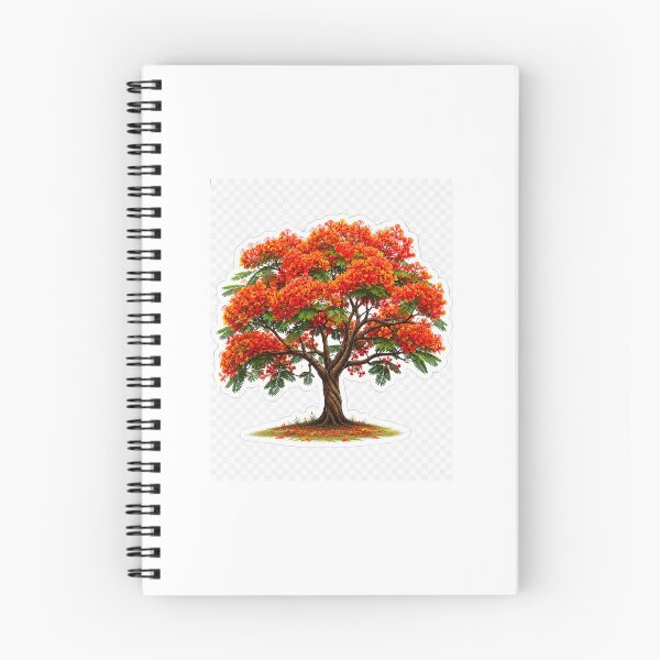 Item preview, Radiant Flame Tree in Full Bloom | Vibrant Nature Illustration designed and sold by FAZ-DESIGNS.