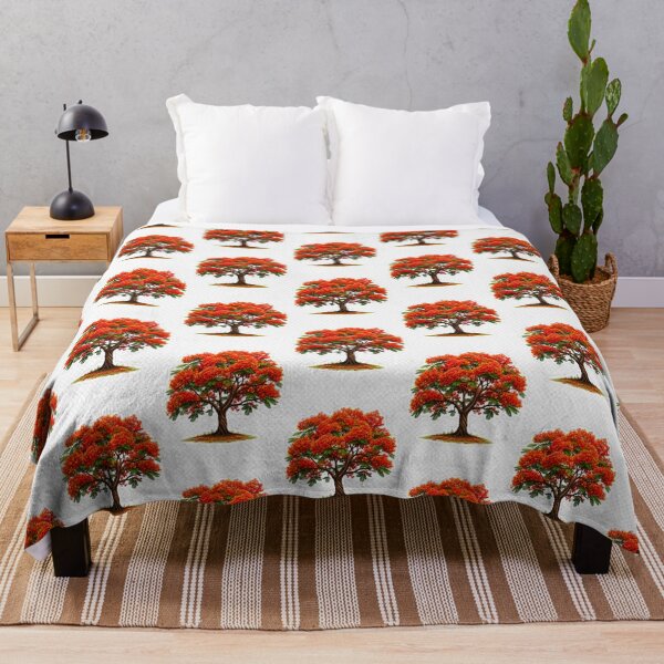 Item preview, Radiant Flame Tree in Full Bloom | Vibrant Nature Illustration designed and sold by FAZ-DESIGNS.