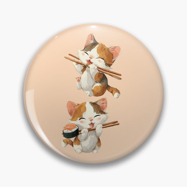 Item preview, Cute Calico Cats Eating Sushi Kawaii Design designed and sold by jo-e-basta.