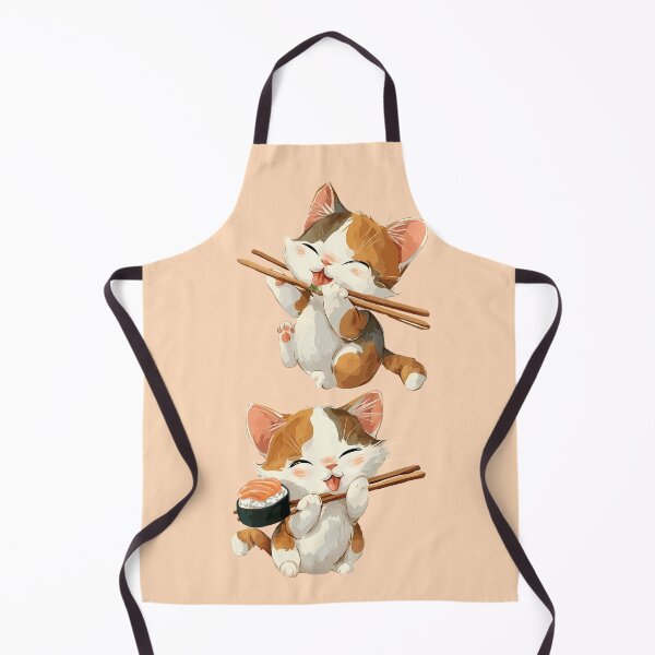 Item preview, Cute Calico Cats Eating Sushi Kawaii Design designed and sold by jo-e-basta.