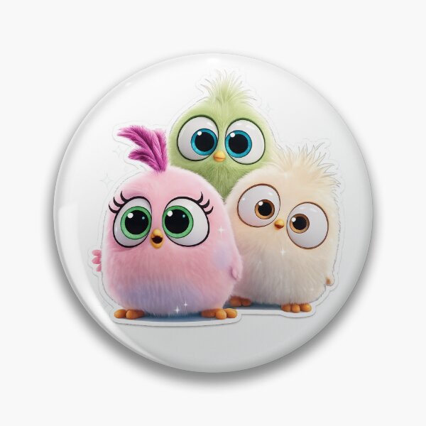 Item preview, Cute Fluffy Baby Birds Sticker | Kawaii Cartoon Bird Friends | Pastel Cute Animal Sticker designed and sold by StyloStudio.