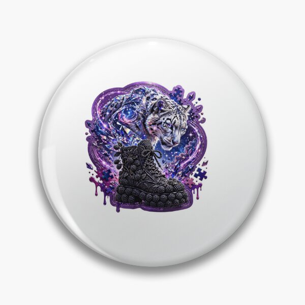 Item preview, Blackberry Snow Leopard Cosmic Footwear Sticker designed and sold by Imaginarium of Chaos falcon88 .