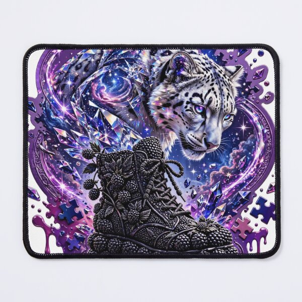 Item preview, Blackberry Snow Leopard Cosmic Footwear Sticker designed and sold by Imaginarium of Chaos falcon88 .