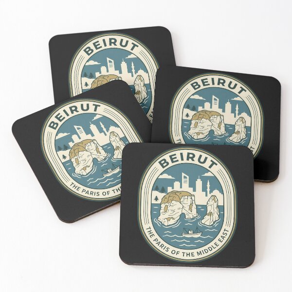 Item preview, Beirut Lebanon Raouche Rocks Vintage Travel Emblem designed and sold by k3rstman1.