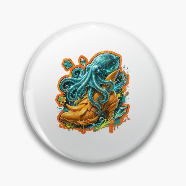 Item preview, Mango Octopus Ocean Fantasy Footwear Sticker designed and sold by Imaginarium of Chaos falcon88 .