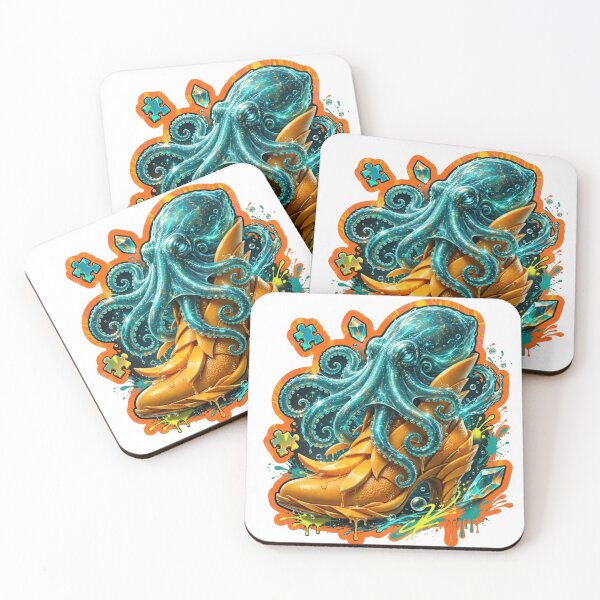 Item preview, Mango Octopus Ocean Fantasy Footwear Sticker designed and sold by Imaginarium of Chaos falcon88 .