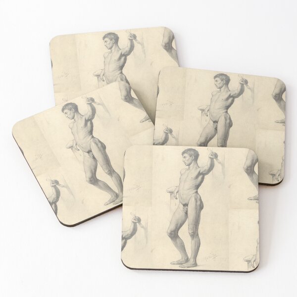 Item preview, Standing Male Nude Academic Pencil Study designed and sold by artofuniverse.
