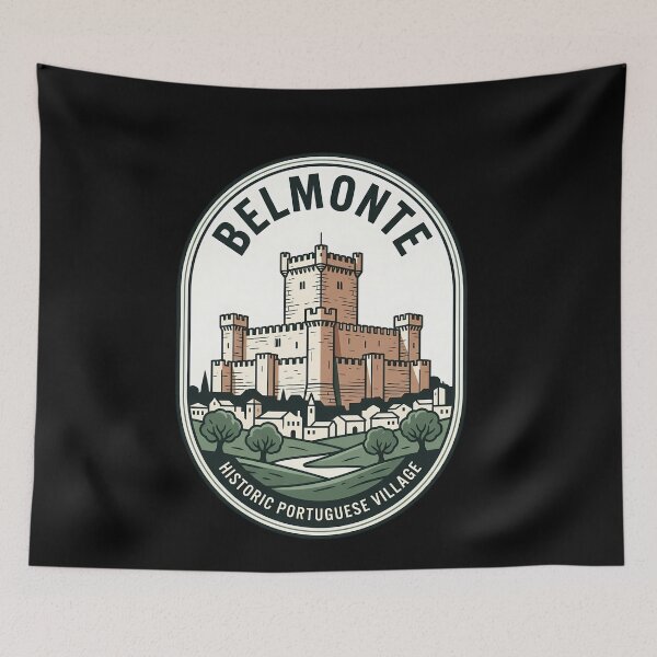 Item preview, Belmonte Portugal Castle Vintage Travel Emblem designed and sold by k3rstman1.