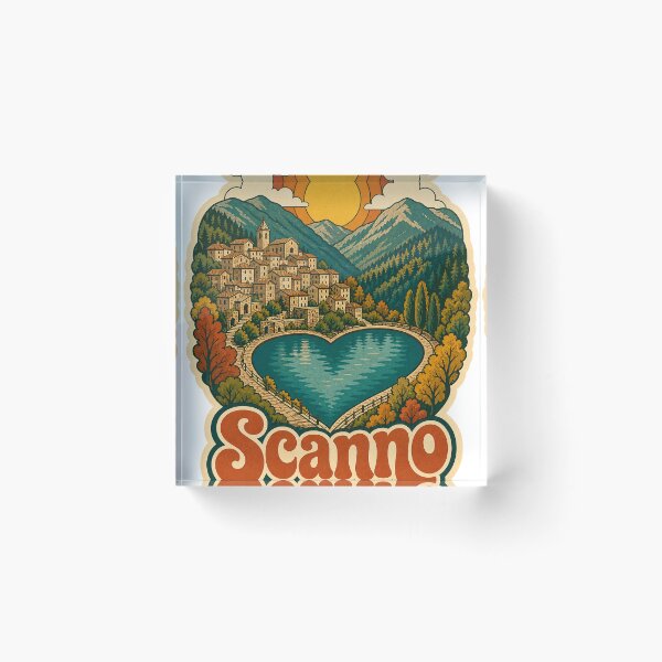 Item preview, Scanno Italy Travel Souvenir - Retro Illustration designed and sold by VisualArtsOasis.