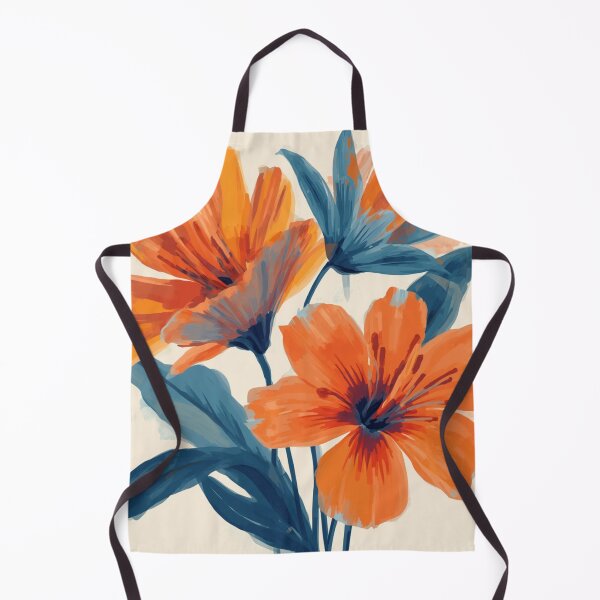 Item preview, Orange Teal Modern Art Tropical Flowers designed and sold by SeaStarAlex.