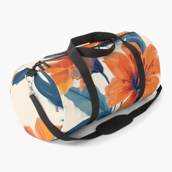 Item preview, Orange Teal Modern Art Tropical Flowers designed and sold by SeaStarAlex.