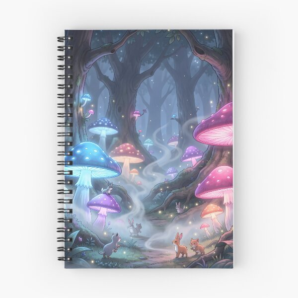 Item preview, Bioluminescent Mushroom Grove designed and sold by Fanta-sticky.