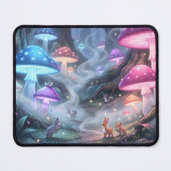 Item preview, Bioluminescent Mushroom Grove designed and sold by Fanta-sticky.