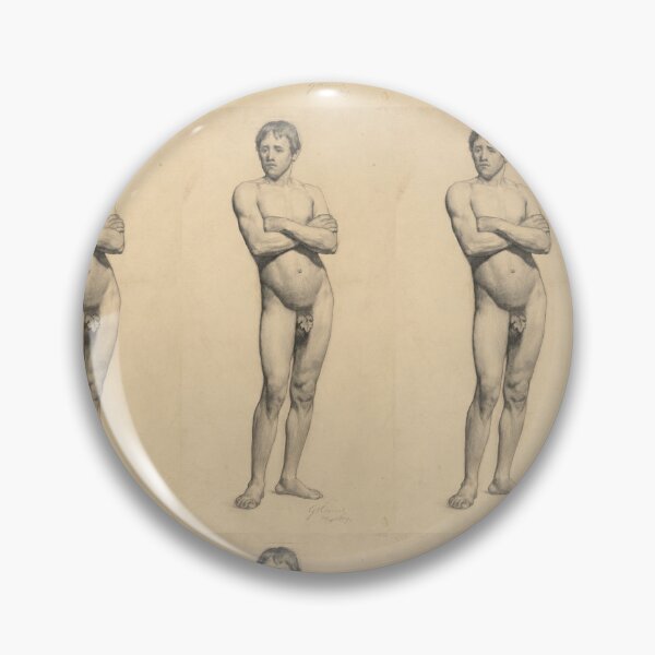 Item preview, Standing Male Nude Figure Study designed and sold by artofuniverse.