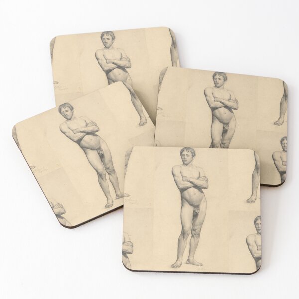 Item preview, Standing Male Nude Figure Study designed and sold by artofuniverse.