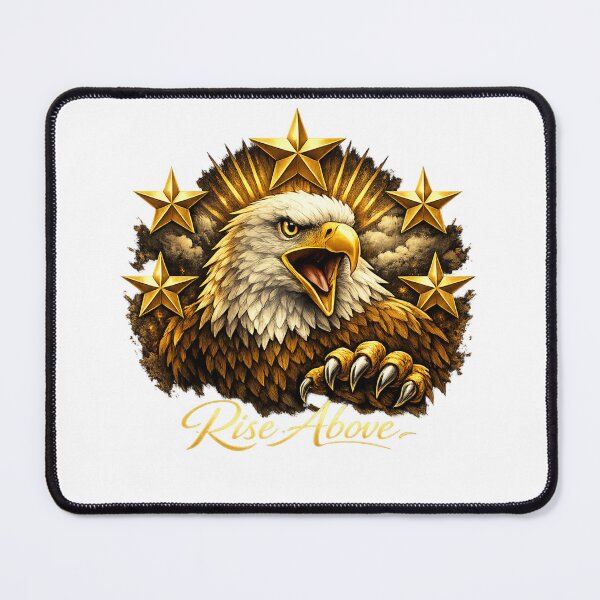 Item preview, Rise Above Eagle T‑Shirt – Bold American Strength Design designed and sold by EdgeSphere.