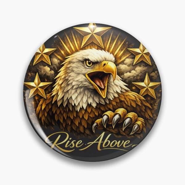 Item preview, Rise Above Eagle T‑Shirt – Bold American Strength Design designed and sold by EdgeSphere.