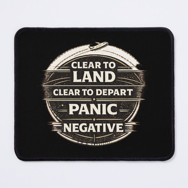Item preview, Clear To Land Clear To Depart Panic Negative Funny Air Traffic Controller designed and sold by Rudinho102.