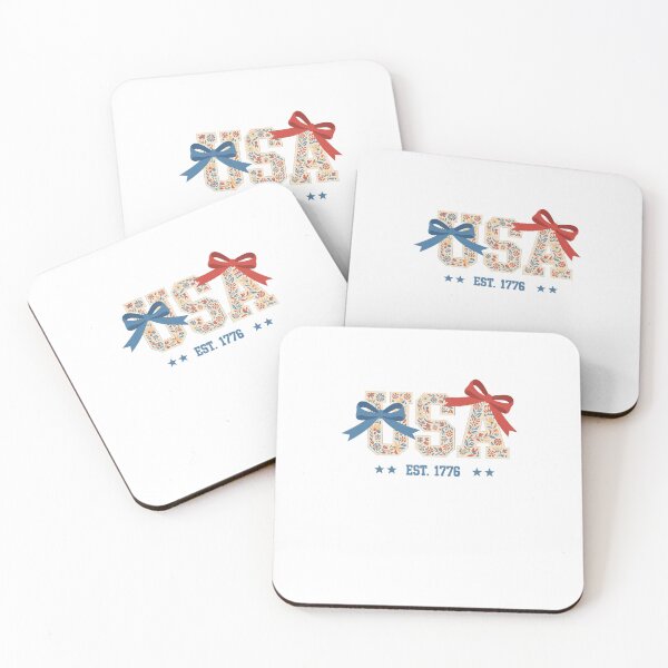 Item preview, Floral USA Coquette Bow Patriotic 4th of July American Flag designed and sold by SapfireStuArt.