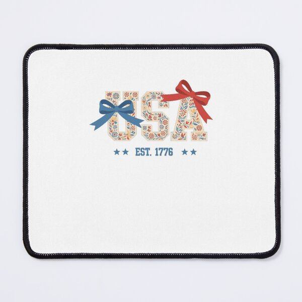 Item preview, Floral USA Coquette Bow Patriotic 4th of July American Flag designed and sold by SapfireStuArt.