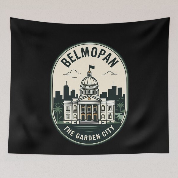 Item preview, Belmopan Belize Garden City Vintage Travel Emblem designed and sold by k3rstman1.
