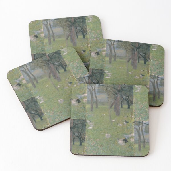 Item preview, Chickens in a Spring Orchard Garden designed and sold by artofuniverse.
