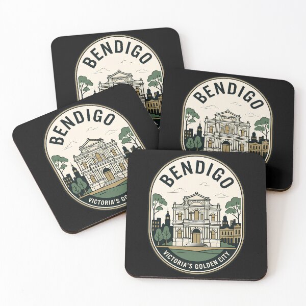 Item preview, Bendigo Victoria Golden City Vintage Travel Emblem designed and sold by k3rstman1.