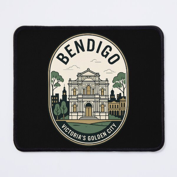 Item preview, Bendigo Victoria Golden City Vintage Travel Emblem designed and sold by k3rstman1.