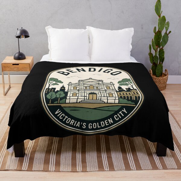 Item preview, Bendigo Victoria Golden City Vintage Travel Emblem designed and sold by k3rstman1.