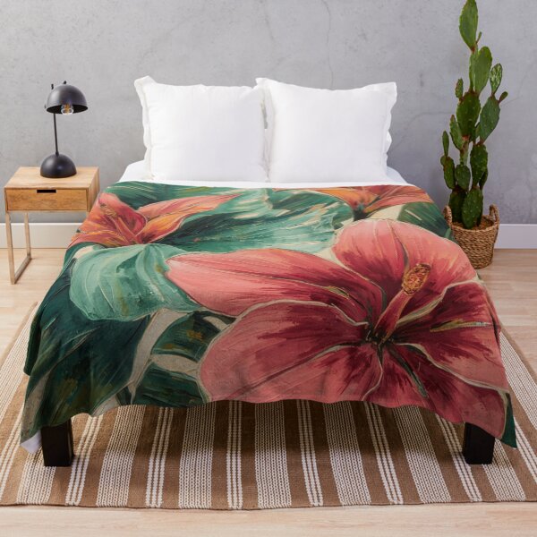 Item preview, Pink Modern Art Tropical Flowers designed and sold by SeaStarAlex.