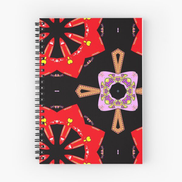 Item preview, Vibrant Red, Black and Pink Geometric Mandala Design designed and sold by Tinsleybluebell.