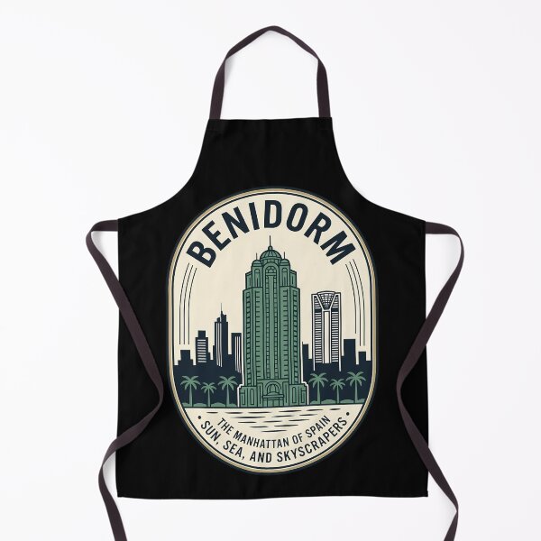 Item preview, Benidorm Spain Vintage Travel Emblem Skyscrapers designed and sold by k3rstman1.