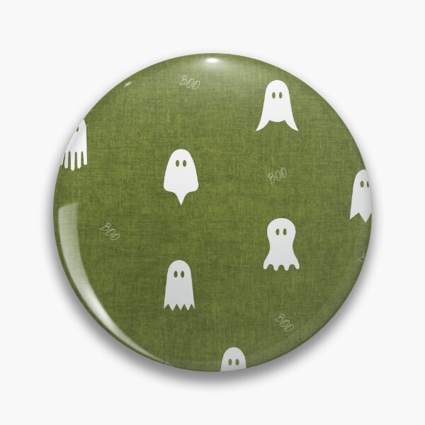 Item preview, minimal cute icon ghost preppy halloween textured Olive Green designed and sold by RenattaZare.