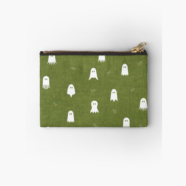 Item preview, minimal cute icon ghost preppy halloween textured Olive Green designed and sold by RenattaZare.