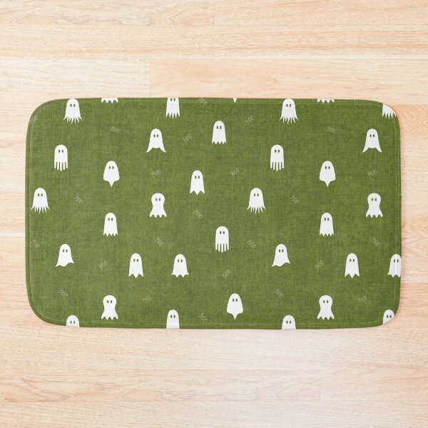 Item preview, minimal cute icon ghost preppy halloween textured Olive Green designed and sold by RenattaZare.