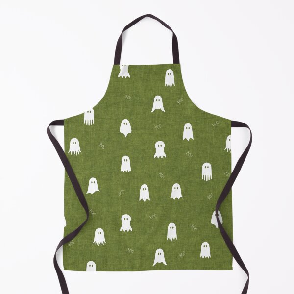 Item preview, minimal cute icon ghost preppy halloween textured Olive Green designed and sold by RenattaZare.