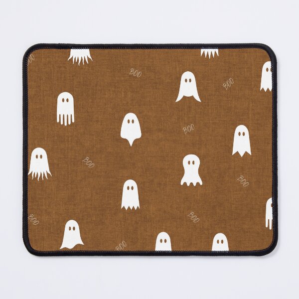 Item preview, minimal cute icon ghost preppy halloween textured Spiced Cider Brown designed and sold by RenattaZare.