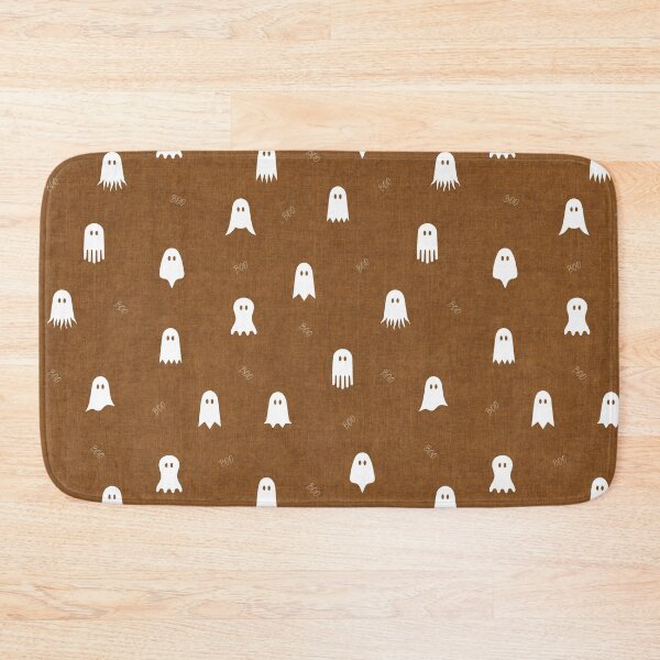 Item preview, minimal cute icon ghost preppy halloween textured Spiced Cider Brown designed and sold by RenattaZare.