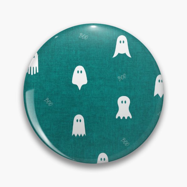 Item preview, minimal cute icon ghost preppy halloween textured Terrible Teal  designed and sold by RenattaZare.