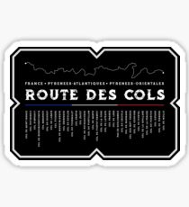 Pegatina Route des Cols Pyrénées Francia