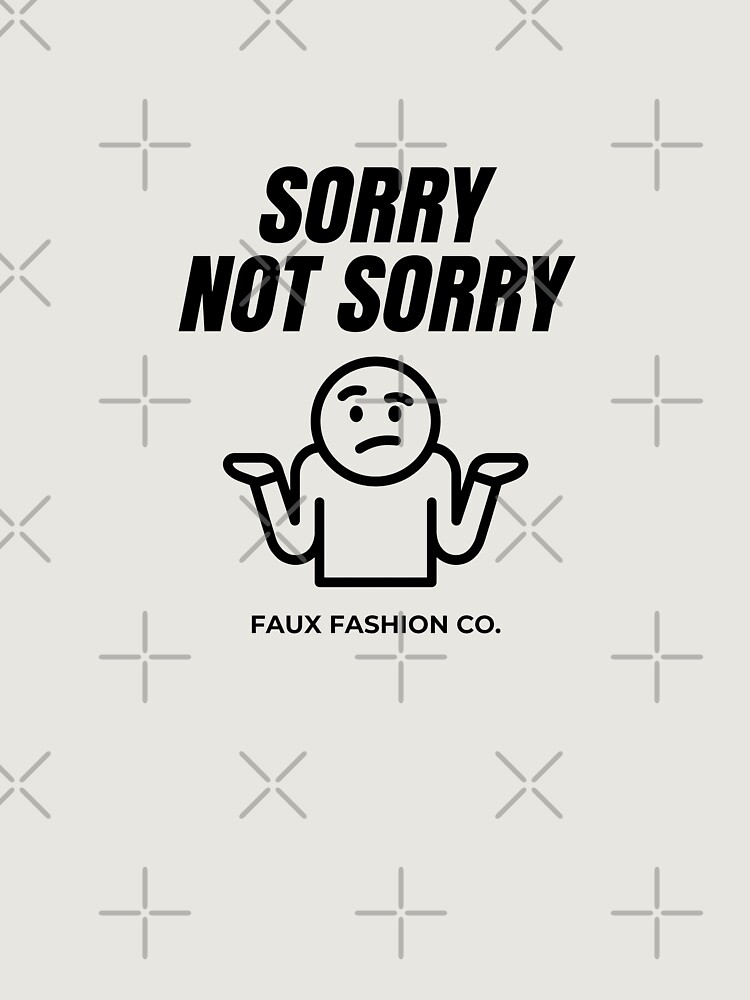 Thumbnail 6 von 6, Premium Oversized Pullover, Sorry Not Sorry - Ironic Slogan Fake Brand designt und verkauft von kdonefive.