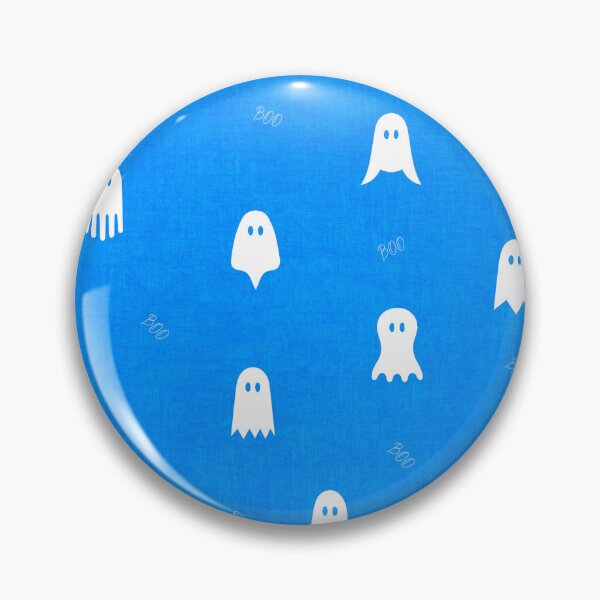 Item preview, minimal cute icon ghost preppy halloween textured Viper Blue  designed and sold by RenattaZare.