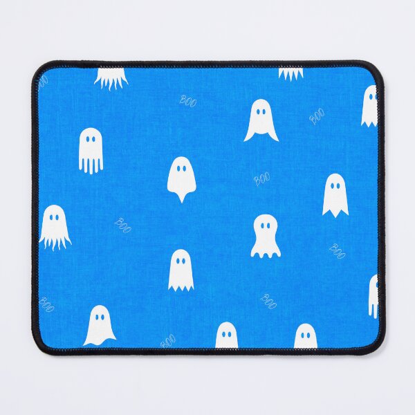 Item preview, minimal cute icon ghost preppy halloween textured Viper Blue designed and sold by RenattaZare.