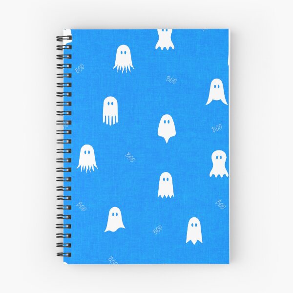 Item preview, minimal cute icon ghost preppy halloween textured Viper Blue  designed and sold by RenattaZare.