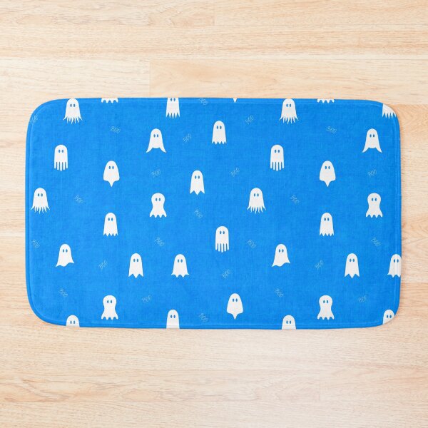 Item preview, minimal cute icon ghost preppy halloween textured Viper Blue  designed and sold by RenattaZare.