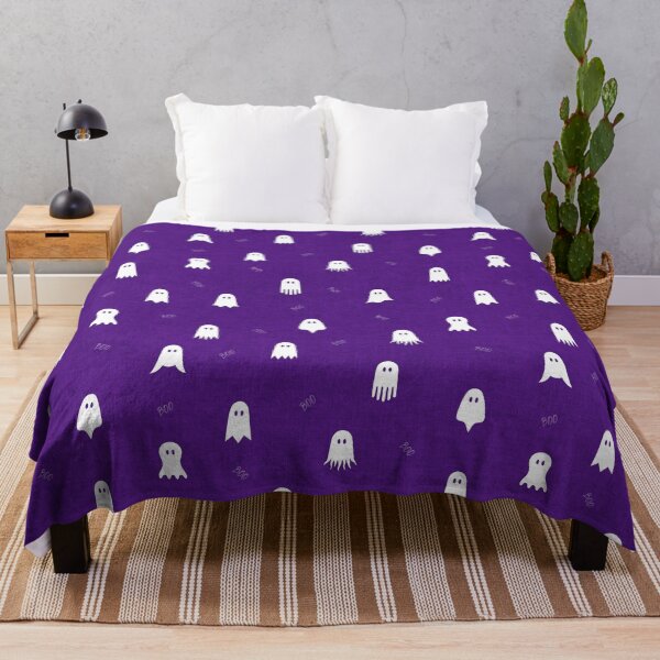 Item preview, minimal cute icon ghost preppy halloween textured Witches Brew Purple designed and sold by RenattaZare.