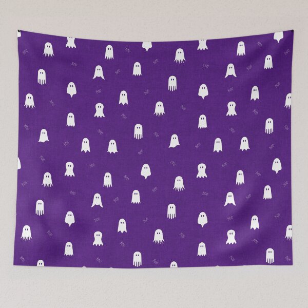 Item preview, minimal cute icon ghost preppy halloween textured Witches Brew Purple designed and sold by RenattaZare.