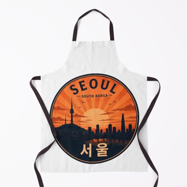 Item preview, Retro Seoul South Korea Skyline Vintage Travel Badge designed and sold by TAOptimus .