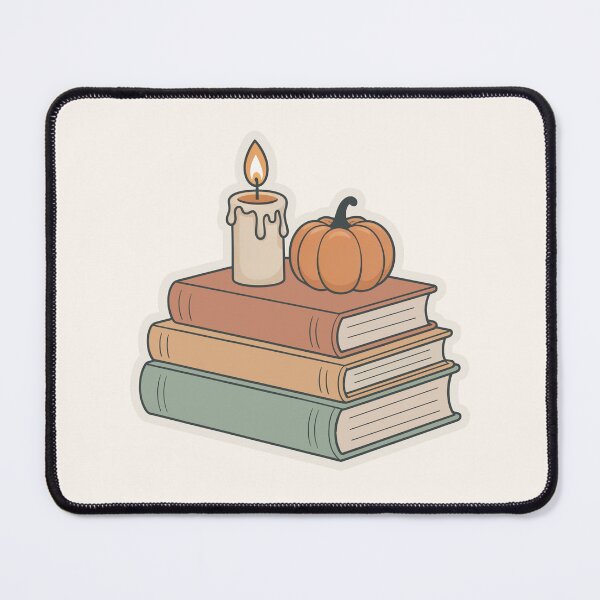 Item preview, Candlelit Book Stack Cozy Fall Art designed and sold by TrendMorphic.
