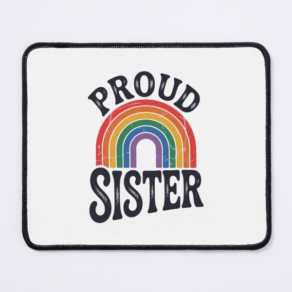 Item preview, GBTQ Proud Sister Gay Pride LGBT Ally Family Rainbow Flag designed and sold by SapfireStuArt.